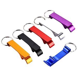Keychain Bottle Openers 6 Pcs, New Colorful Premium Metal Bottle Opener
